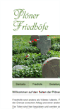 Mobile Screenshot of friedhof-ploen.de